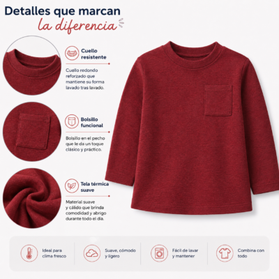Buso térmico Cat & Jack para niño – Rojo jaspeado | Talla 2