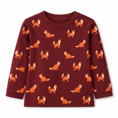 Buso Ligero Cat & Jack Estampado de Zorros para Niño – Talla 5 | Importado