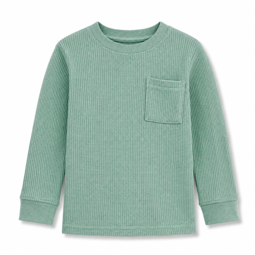 Buso Térmico Waffle Cat & Jack con Bolsillo para Niño – Verde Menta | Talla 5 | Importado