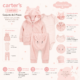 Conjunto Carter's 3 Piezas para Bebita Rosado con Orejitas – 3 Meses