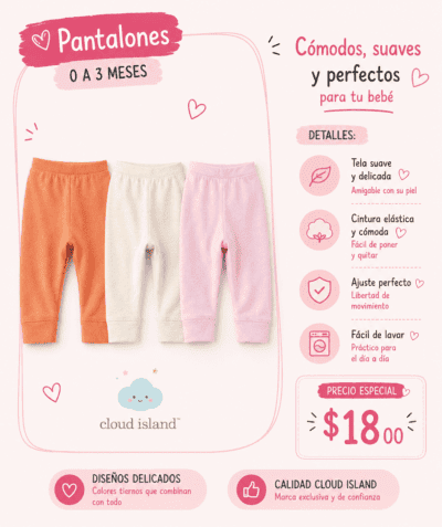 2026/05/367247.png Set de 3 Pantalones Cloud Island para Bebita 0-3 Meses