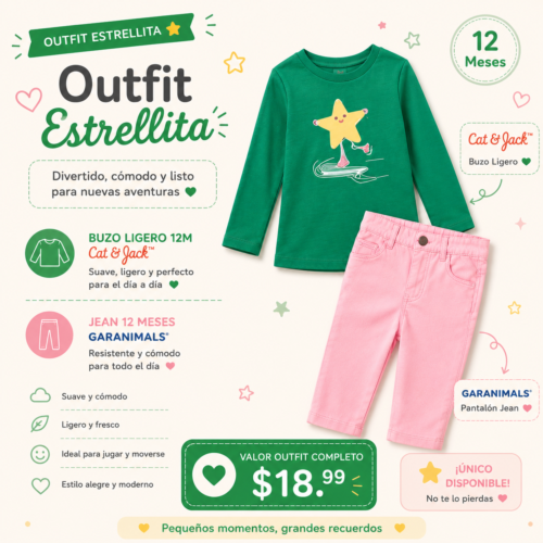 Outfit Estrellita 12 Meses