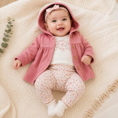 Conjunto Carter's 3 Piezas para Bebita 3 Meses