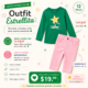Outfit Estrellita Cat & Jack® + Garanimals® para Bebé | 12 Meses
