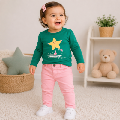 Outfit Estrellita Cat & Jack® + Garanimals® para Bebé | 12 Meses