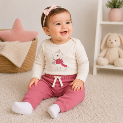 Outfit Dulce y Alegre Carter's para Bebé | 2 Piezas | 9 Meses
