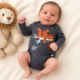 Set de 5 Bodys Gerber para Recién Nacido RN - Safari