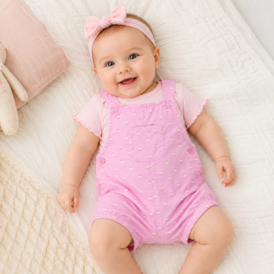 Conjunto Carter's para Bebita 3 Meses | Camiseta y Overol Rosa