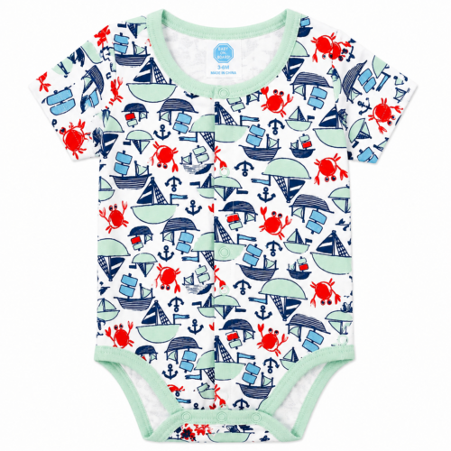 Body para Bebé 3–6 Meses – Estampado Náutico | Baby On Board