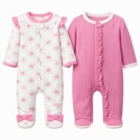 Set de monos ligeros para bebita 3-6 Meses