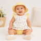 Conjunto de 3 Piezas para Bebita | Vestido, Cubrepañal y Sombrero | 6-9 Meses