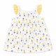 Conjunto de 3 Piezas para Bebita | Vestido, Cubrepañal y Sombrero | 6-9 Meses