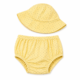 Conjunto de 3 Piezas para Bebita | Vestido, Cubrepañal y Sombrero | 6-9 Meses
