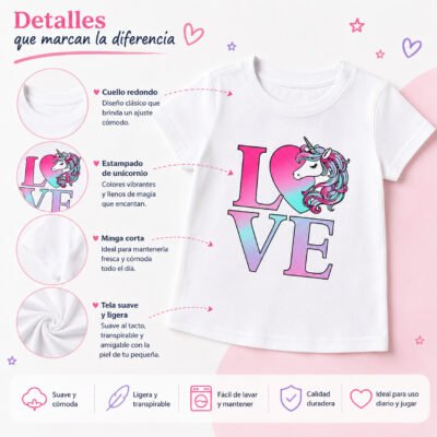 2026/06/1002041926.png Blusa Blanca Garanimals con Estampado LOVE y Unicornio para Niña
