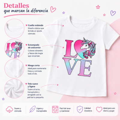 2026/06/1002041926.png Blusa Blanca Garanimals con Estampado LOVE y Unicornio para Niña – Talla 2