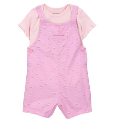 Conjunto Carter's para Bebita 3 Meses | Camiseta y Overol Rosa