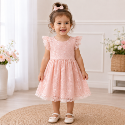 Vestido de Encaje SHEIN Talla 2 Años (92 cm)