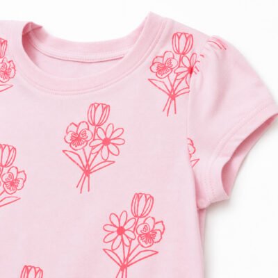 Camiseta Cat & Jack para Niña 18 Meses con Estampado Floral