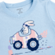 Camiseta Carter's Celeste con Conejito en Auto – Talla 2T