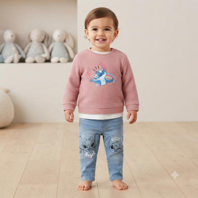 Conjunto Stitch Kiabi para Niña 12 Meses