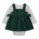 Vestido Carter's para Bebé Niña | Vestido de Pana Verde con Body Floral | 6 Meses