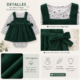 Vestido Carter's para Bebé Niña | Vestido de Pana Verde con Body Floral | 6 Meses