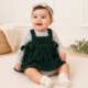 Vestido Carter's para Bebé Niña | Vestido de Pana Verde con Body Floral | 6 Meses