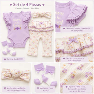 2026/07/1000134455.png Set Catherine Malandrino Baby 4 Piezas para Bebita | 3–6 Meses