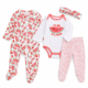 Conjunto para Bebé 4 Piezas para bebita de 6–9 Meses