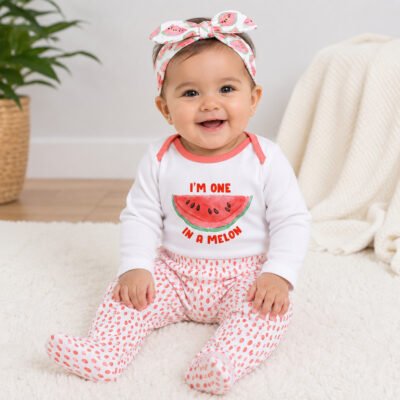 Conjunto para Bebé 4 Piezas para bebita de 6–9 Meses
