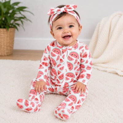Conjunto para Bebé 4 Piezas para bebita de 6–9 Meses