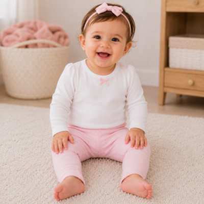 Set de 2 Licras Carter's Dulces Detalles para bebita 12 meses