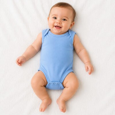 Set de 3 Bodys Sin Mangas Millie & Miles® para Bebé Niño – 6-9 Meses