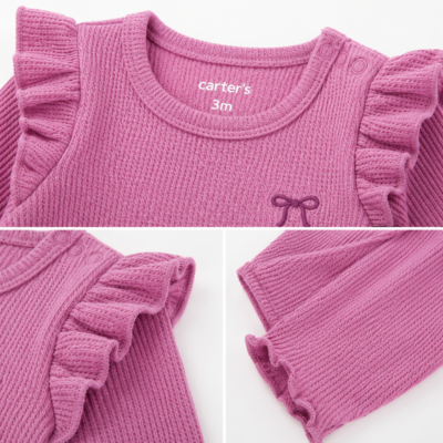 Conjunto Rib para Bebita Carter's 3 Meses – Busito y Legging Rosa