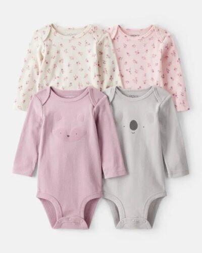 Set de 4 Bodys Carter's para Bebita 24 Meses