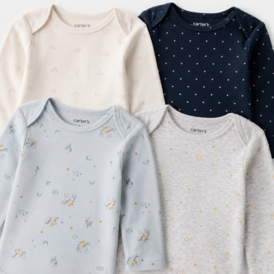 Set de 4 Bodys Carter's para Bebita 24 Meses
