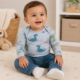 Set de 4 Bodies Carter's para Bebé Niño 12 Meses
