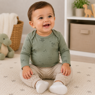 Set de 4 Bodies Carter's para Bebé Niño 12 Meses