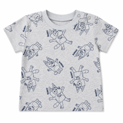 Camiseta gris Bluey para bebé niño talla 6-9 meses