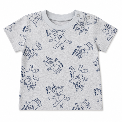 Camiseta gris Bluey para bebé niño talla 6-9 meses