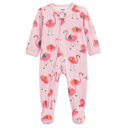 Pijama Enterizo Child of Mine by Carter's para Bebé Niña | Flamencos | 12 Meses