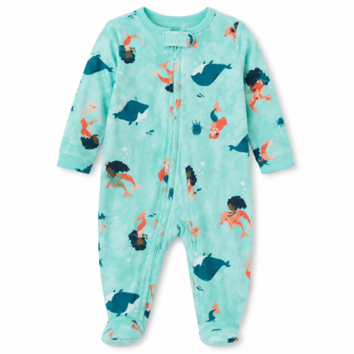 Pijama Enterizo Child of Mine by Carter's para Bebé Niña | Sirenas y Ballenas | 12 Meses