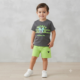 Conjunto Disney Mickey Mouse para Niño 3T | Camiseta Gris y Short Verde Neón