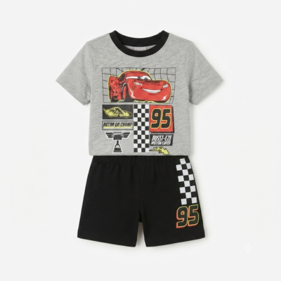 Conjunto Disney Pixar Cars para Niño | Camiseta y Short | Rayo McQueen | 2T