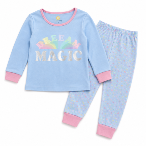 Pijama 2 piezas para niña "Dream Magic" | Celeste Talla 5