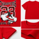 Camiseta Infantil Roja "Champions 23 Level Up" – Talla 4
