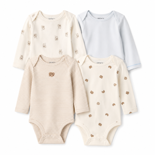 2026/07/827994.png Set de 4 Bodys Carter's Manga Larga | 24 Meses
