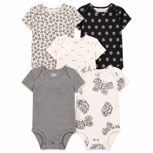 Set de 5 Bodys Carter's para bebita 18 Meses