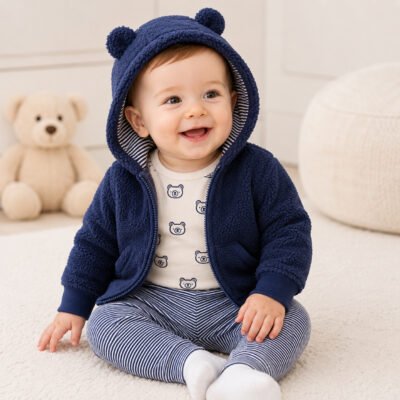 Conjunto de 3 Piezas para Bebé con Capucha