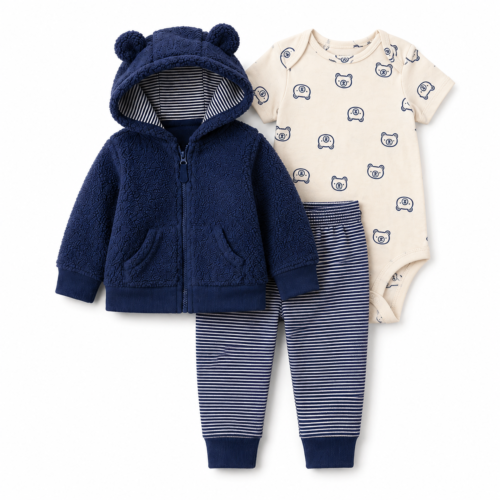Conjunto de 3 Piezas para Bebé con Capucha – Carter’s 24 Meses